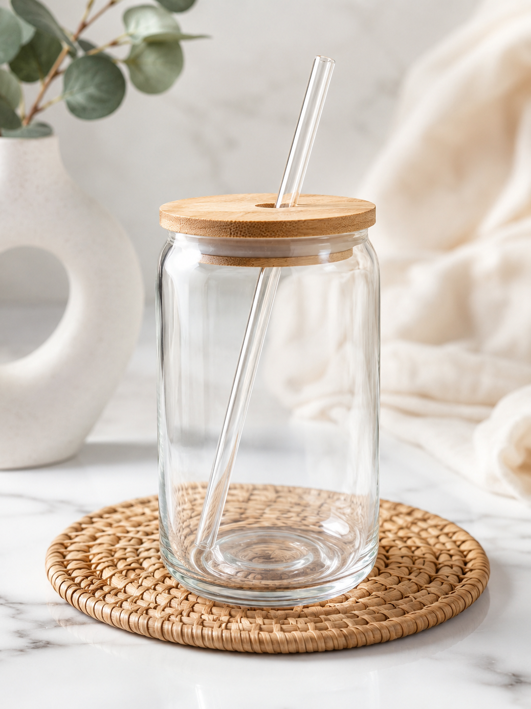 16 Oz Glass Cup (non glitter cup, Wrap only)
